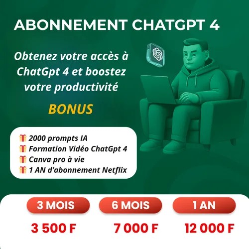 ABONNEMENT CHATGPT 4 OFFRE PREMIUM