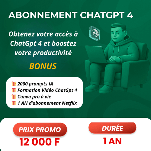 Abonnement Chatgpt4 - 1 AN