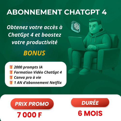 Abonnement Chatgpt4 6 mois