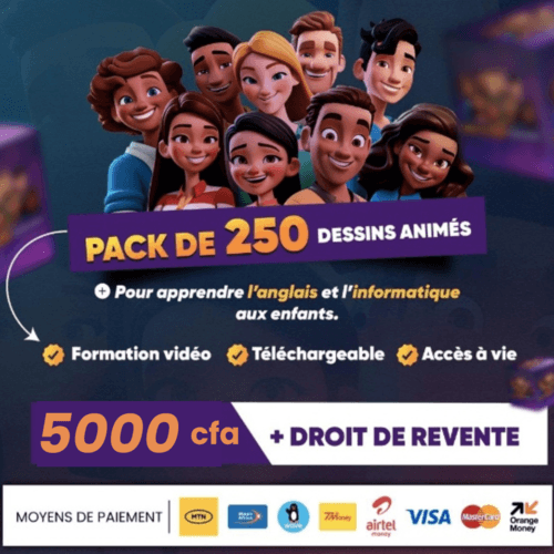 PACK 250 ANIME POUR APPRENDRE L'INFORMATIQUE-ANGLAIS