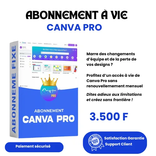 Abonnement Annuel Canva pro à vie