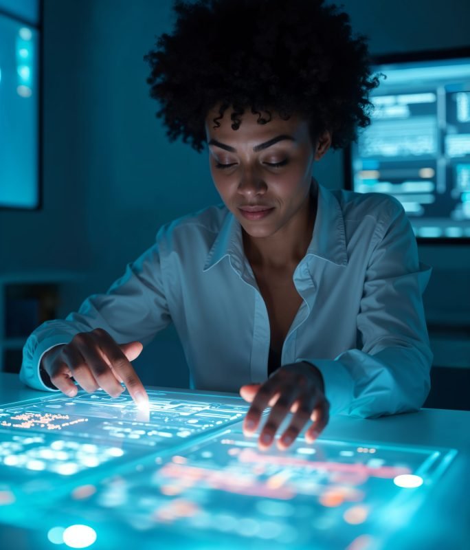 concept-technologique-avec-un-element-futuriste Concept technologique avec un élément futuriste. Produit digital